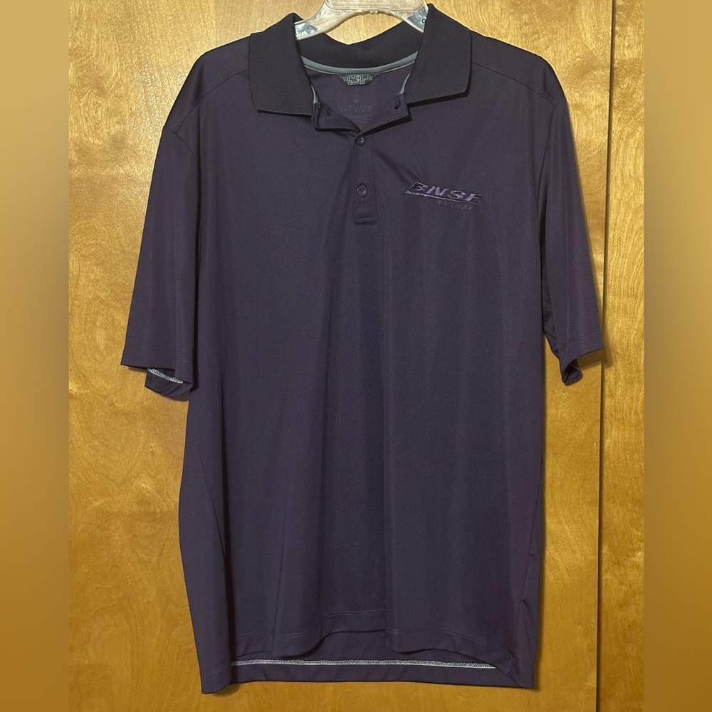 Purple BNSF Railway polo shirt